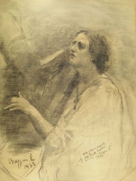 Ernesto Bazzaro, the harp player